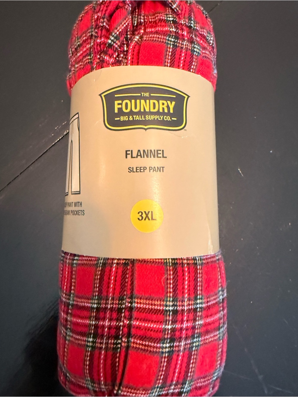 Foundry Big & Tall Men’s 3XL Red Plaid Flannel Sleep Pants NWT